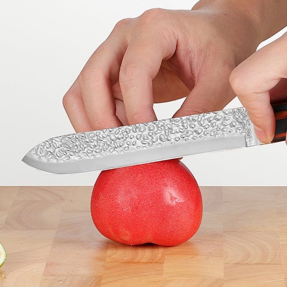 TWEE Hammered 15 PCS Kitchen Knife Block and Sharpener Premium Stainless Steel - Picture 4 of 8